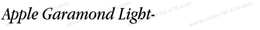 Apple Garamond Light字体转换